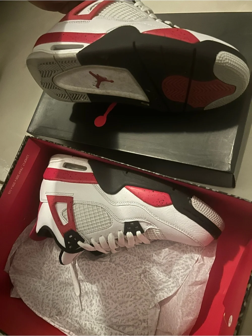 Jordan Kids' Retro 4 Sneakers - White/Red/Black
